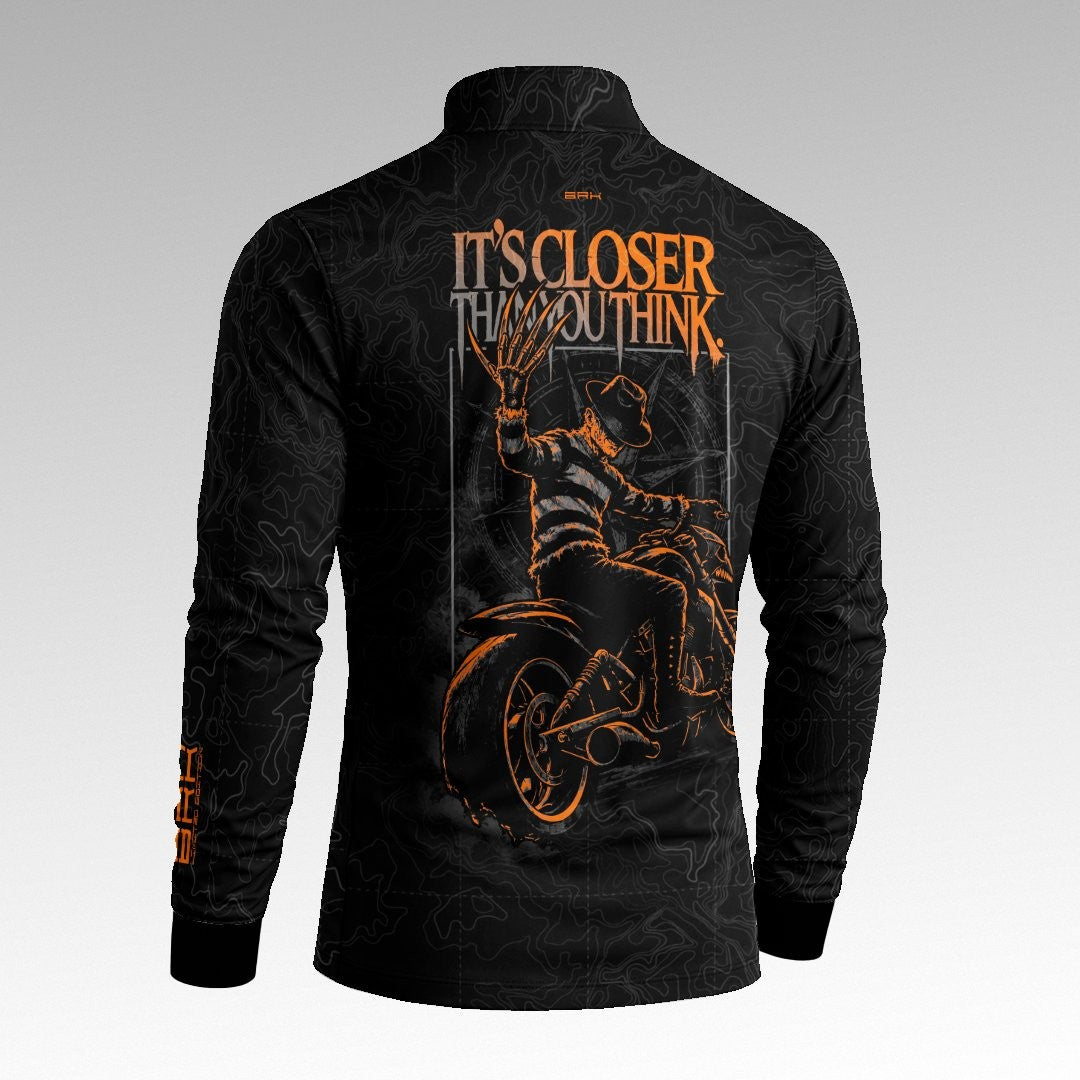 Camisa Halloween It’s Closer Black and Orange com Proteção UV50+