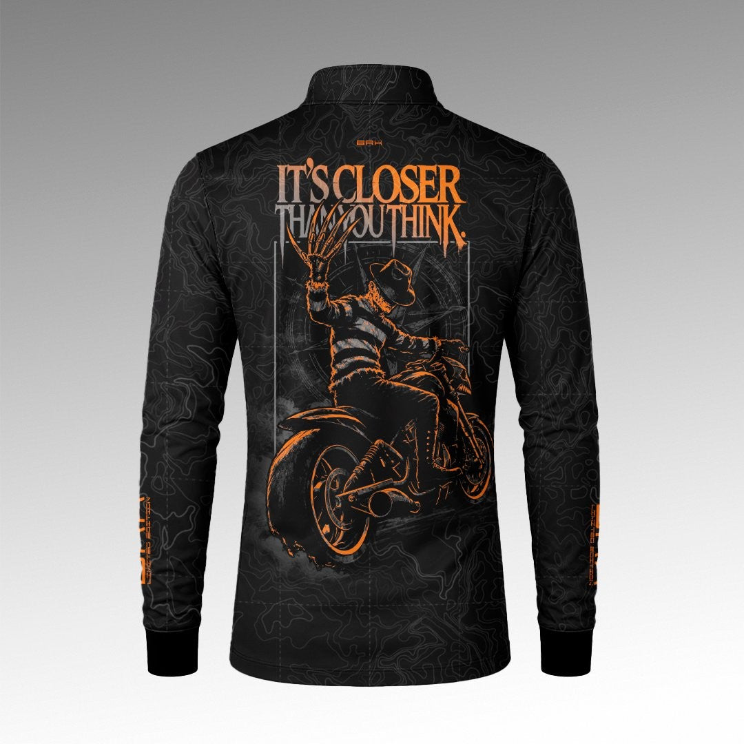 Camisa Halloween It’s Closer Black and Orange com Proteção UV50+