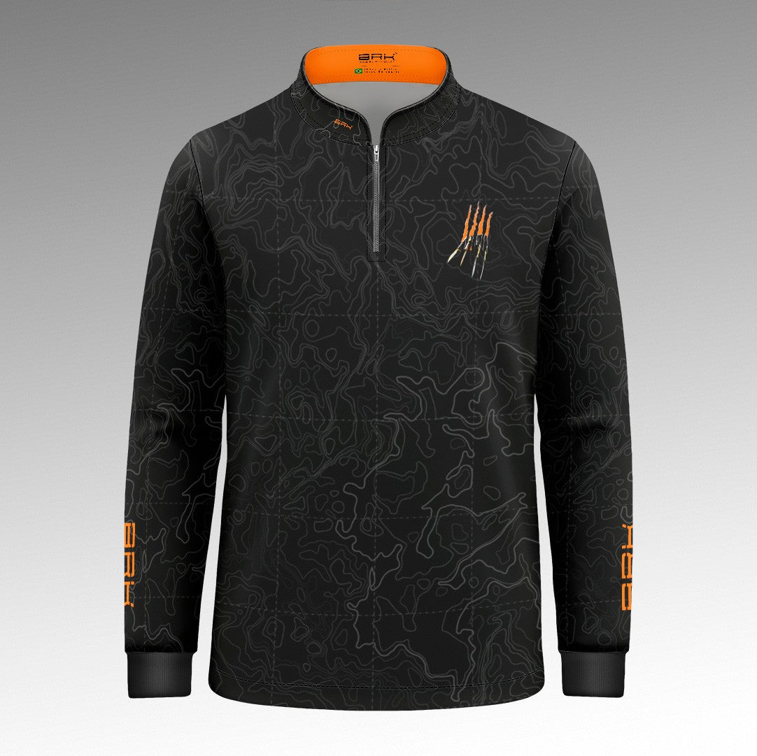 Camisa Halloween Infantil It’s Closer Black and Orange com Proteção UV50+