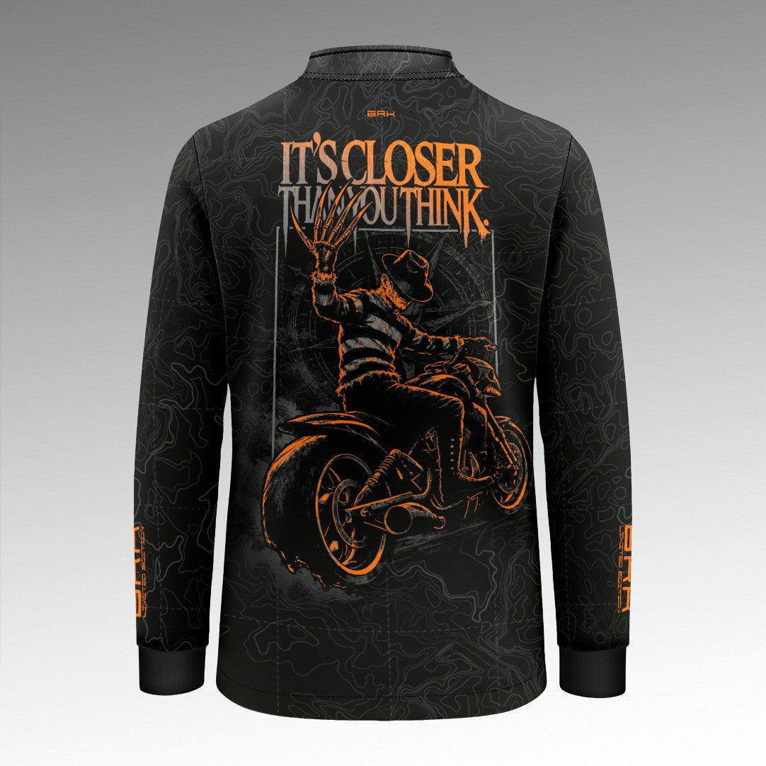 Camisa Halloween Infantil It’s Closer Black and Orange com Proteção UV50+