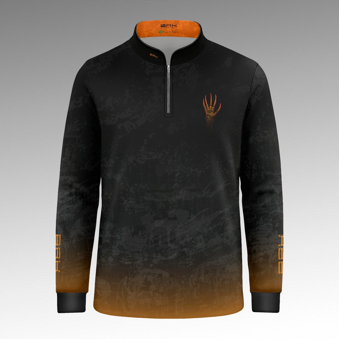 Camisa Halloween Infantil Ride Or Die Black and Orange com Proteção UV50+