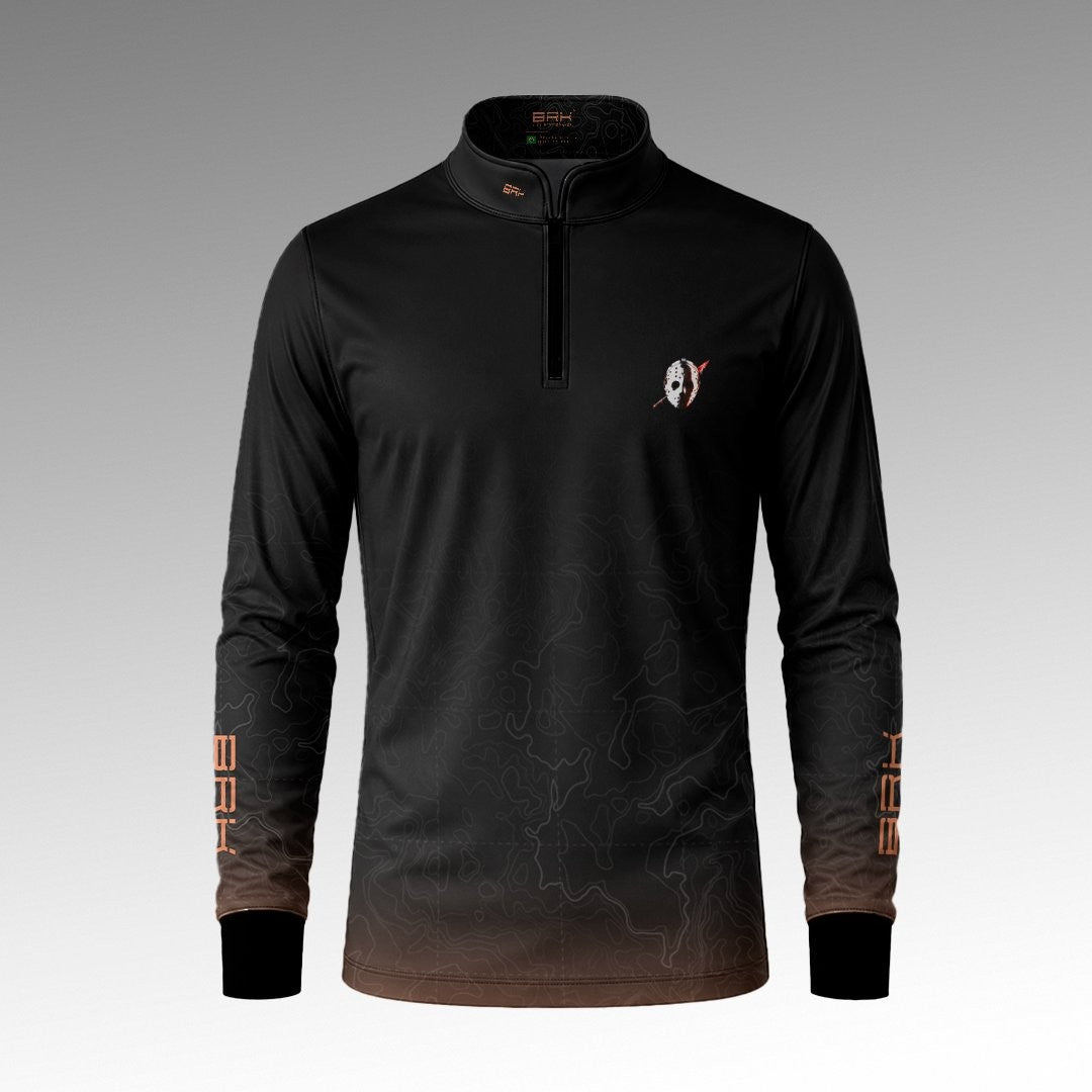 Camisa Halloween Hell Rider Black and Orange com Proteção UV50+