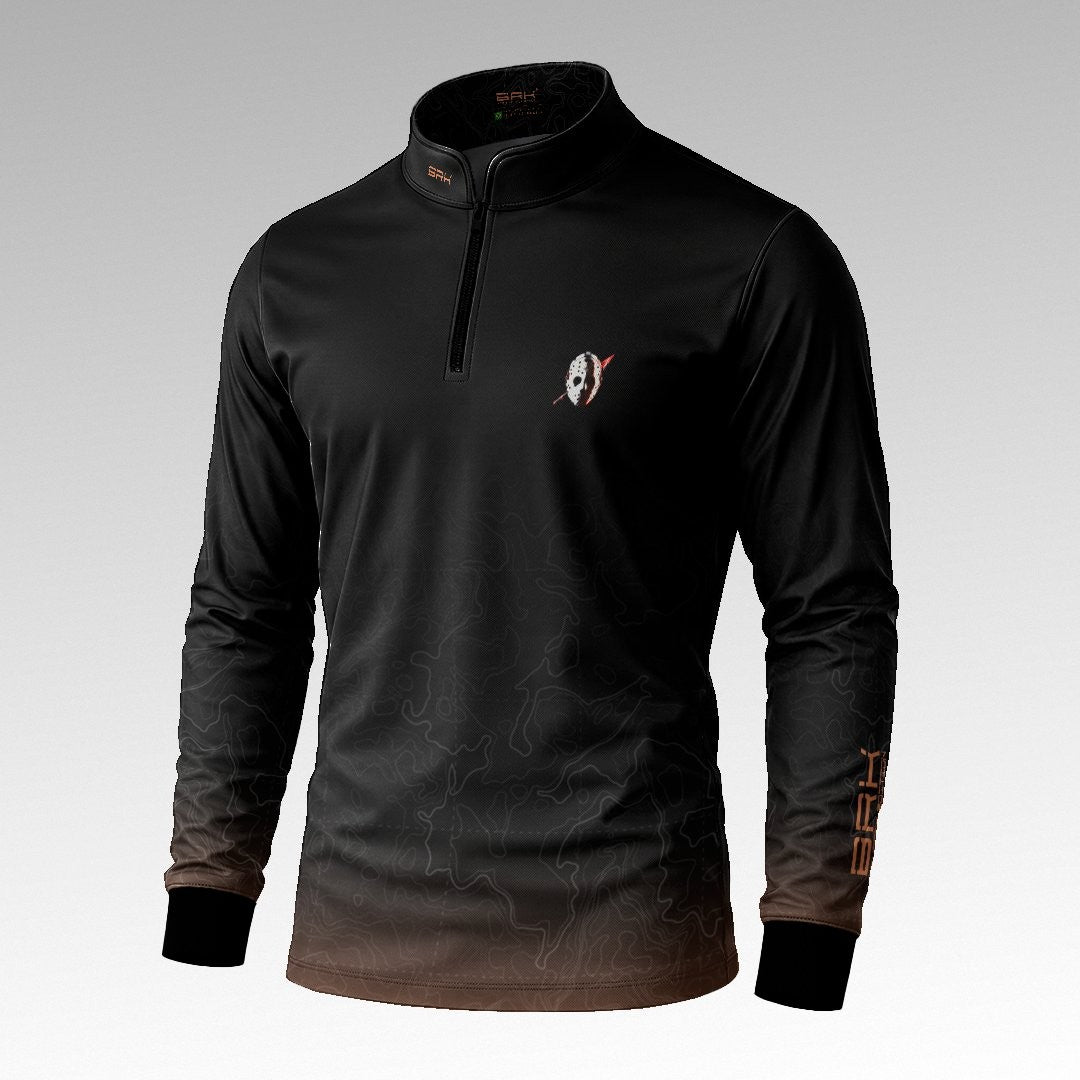 Camisa Halloween Hell Rider Black and Orange com Proteção UV50+