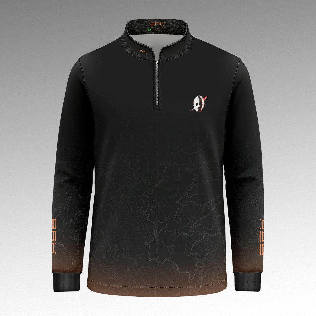 Camisa Halloween Infantil Hell Rider Black and Orange com Proteção UV50+