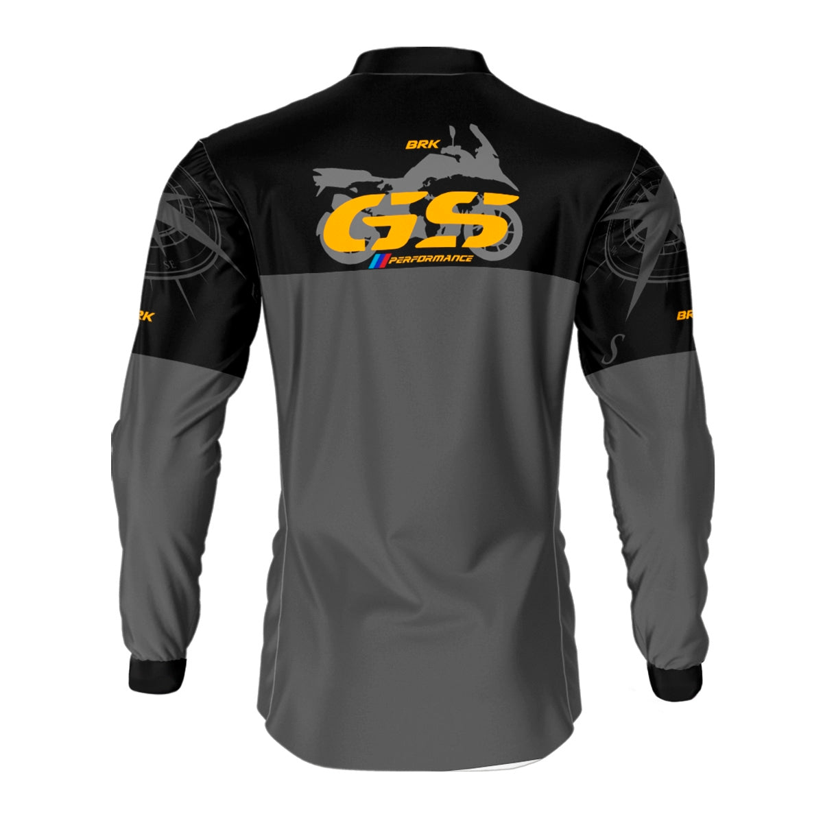 Kit Casal Camisas UV50 GS BMW Performance Cinza e Preto com Proteção UV50