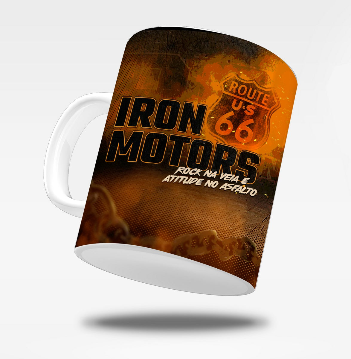 Caneca Porcelana BRK Motoqueiro do Rock 325ml