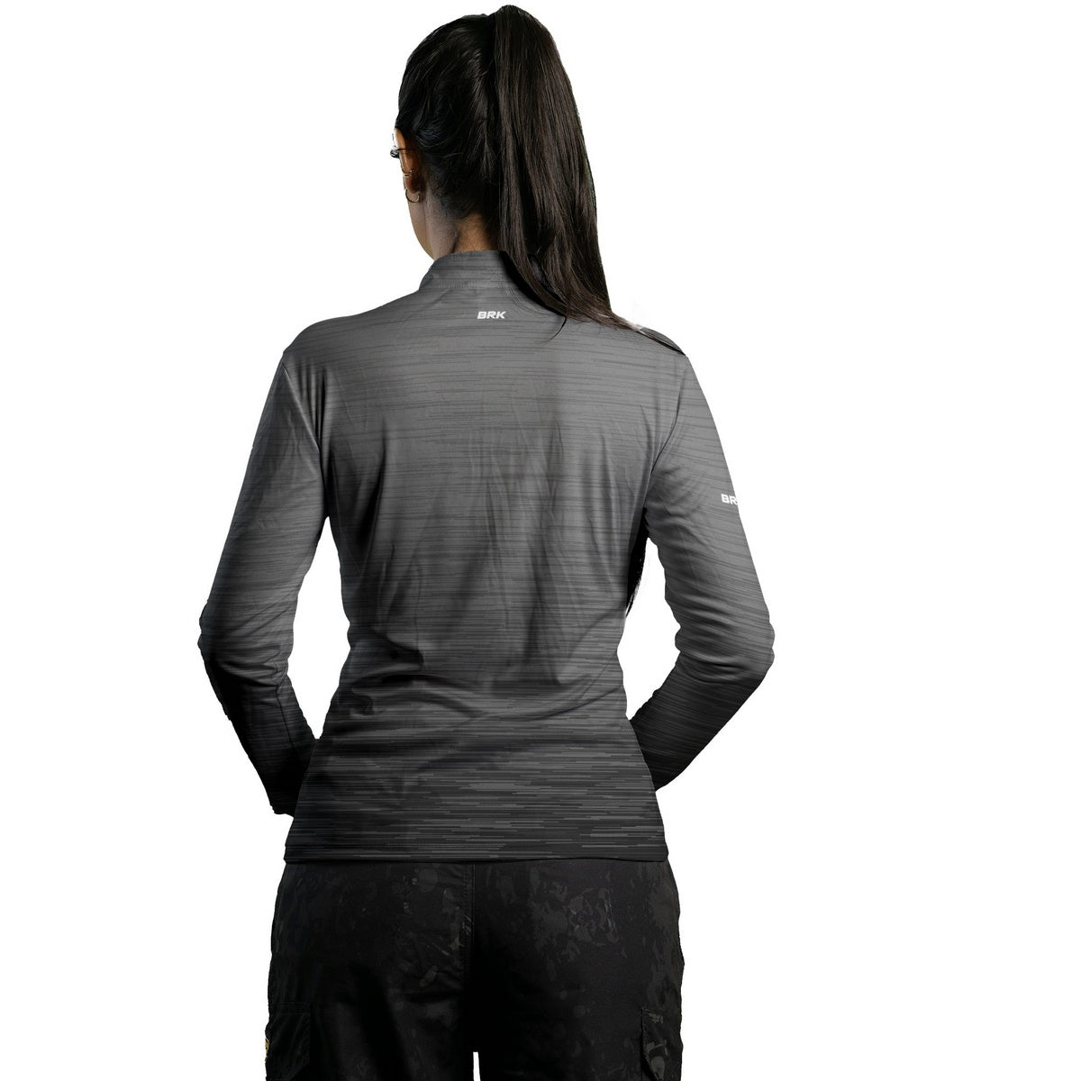 Camisa de Motociclismo Feminina Brk Mescla Cinza com Proteção Solar UV50+