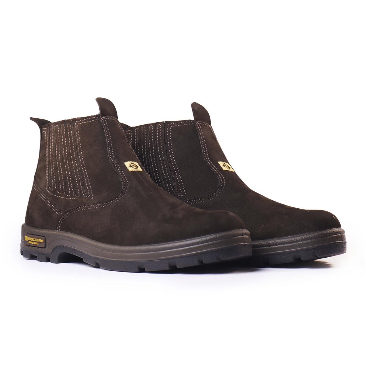 Botina de Couro Brk Chocolate
