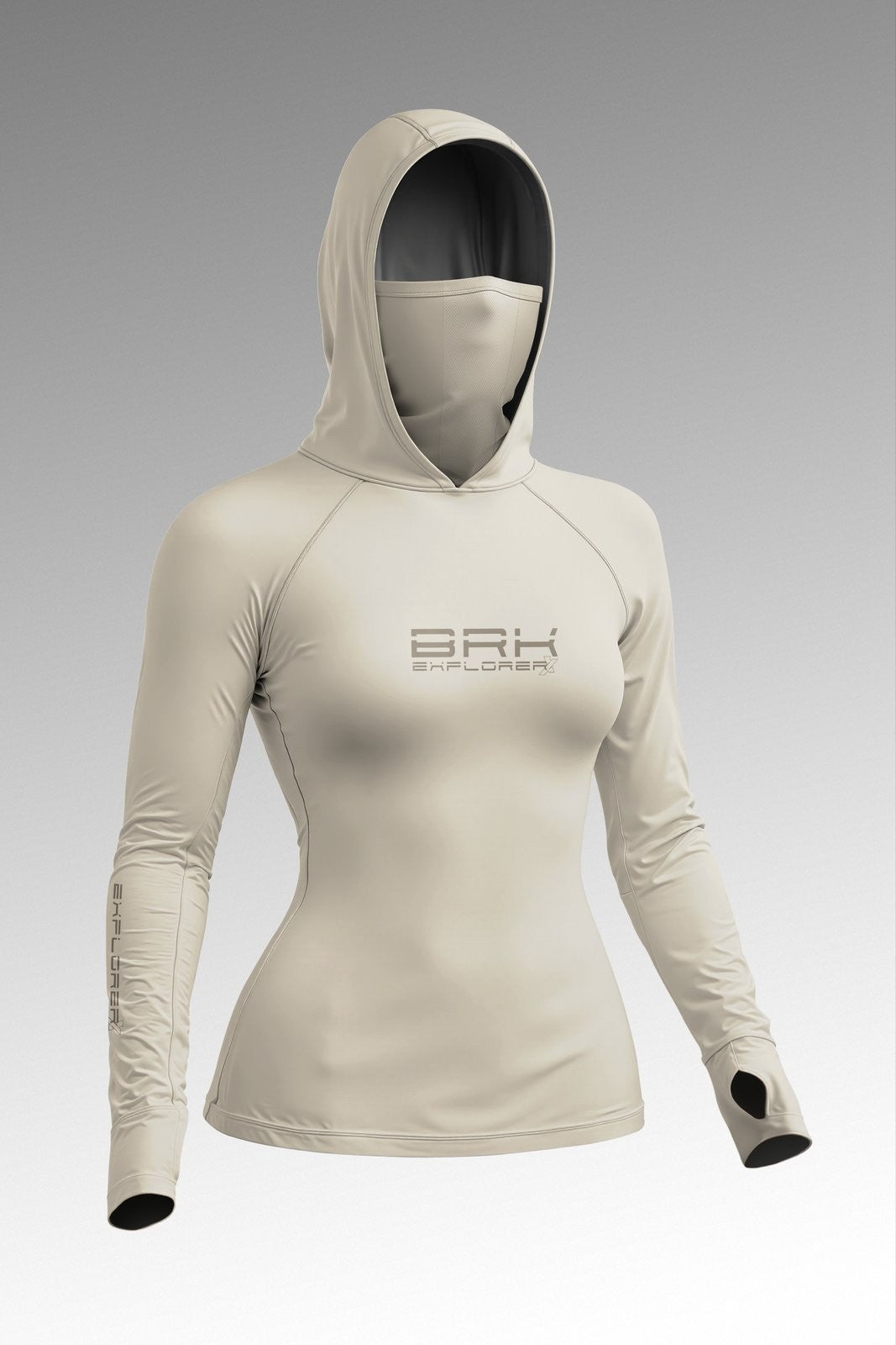 Camisa FusionX Feminina Explorerx Creme Básica Off White com Proteção UV50+