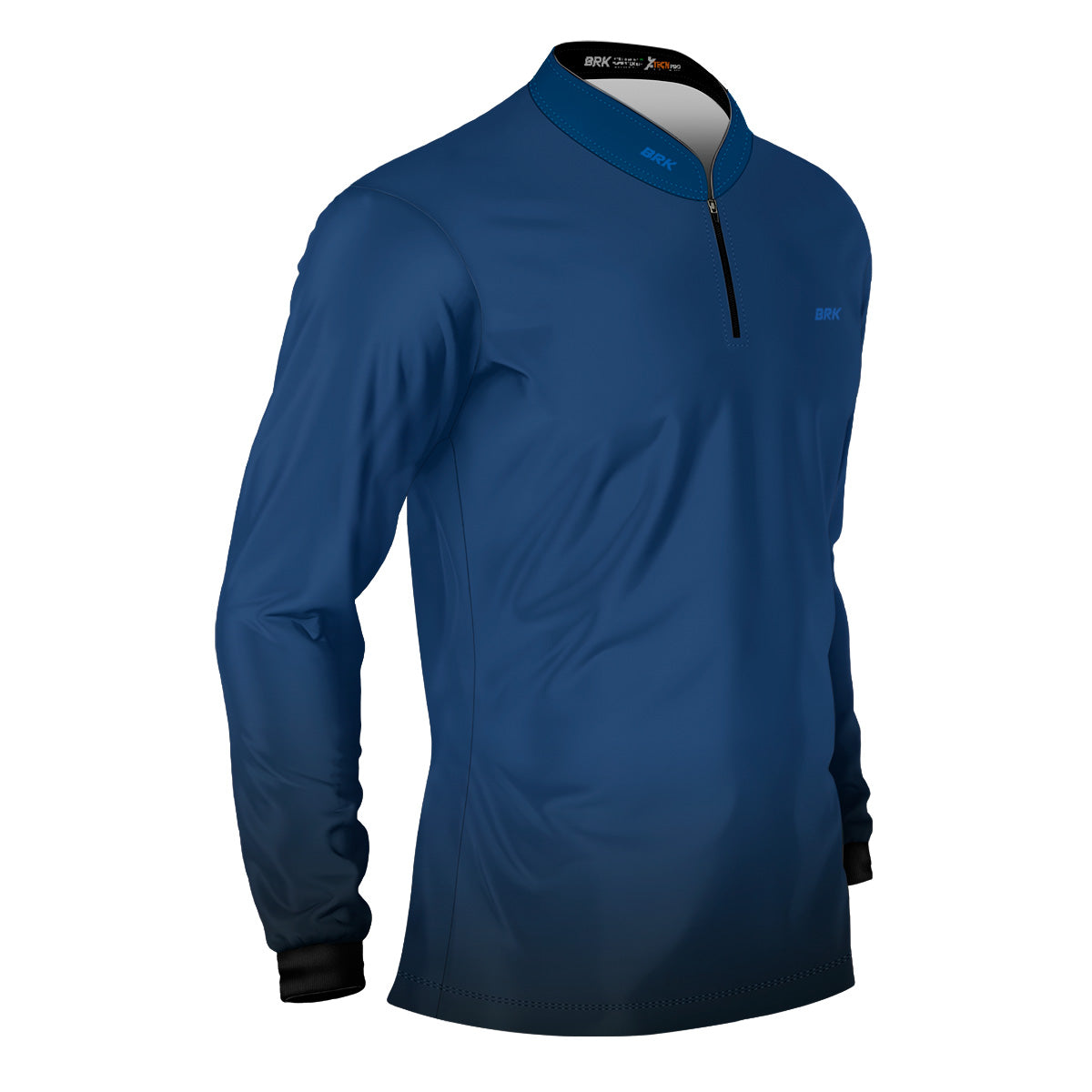 Camisa Motociclismo Brk Unissex Basic Azul Naval com Proteção Solar UV50+
