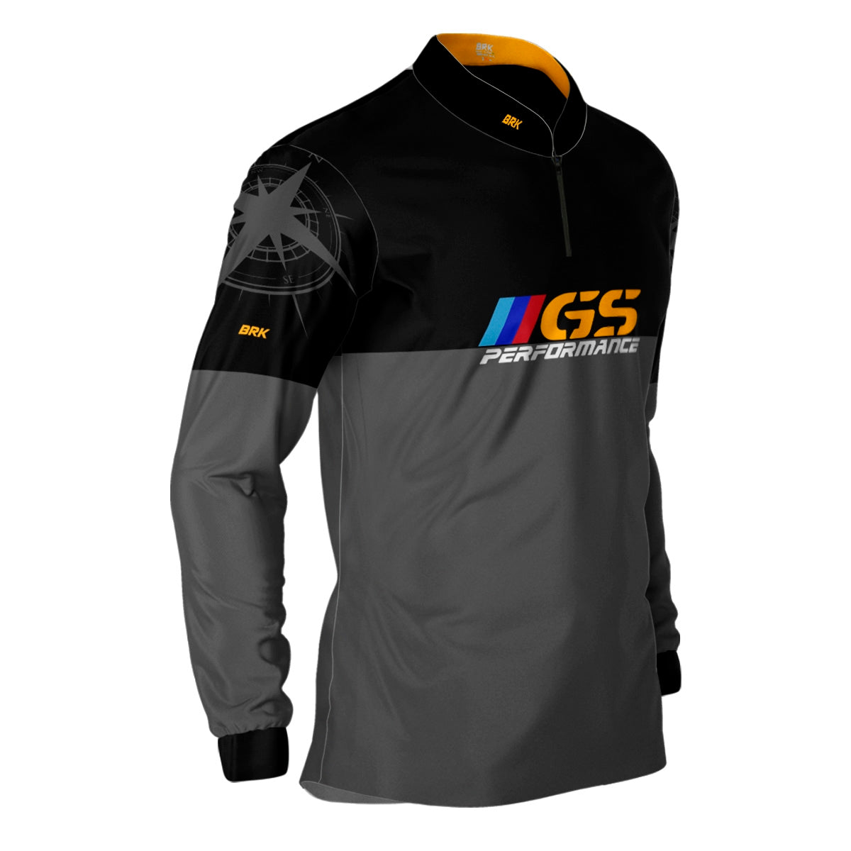 Kit Casal Camisas UV50 GS BMW Performance Cinza e Preto com Proteção UV50
