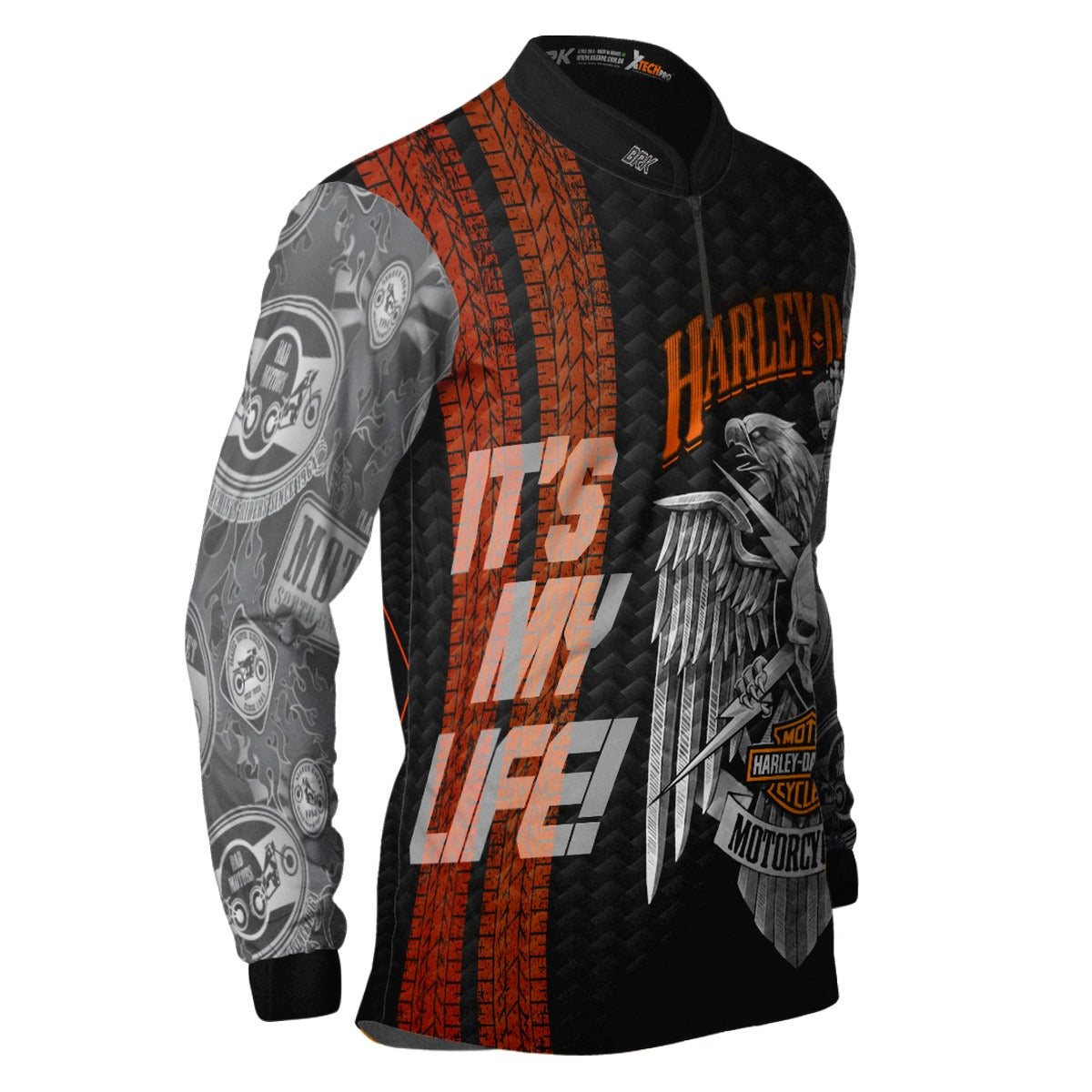 Camisa de Motociclismo Brk Harley Davidson Skull com Proteção Solar UV50+