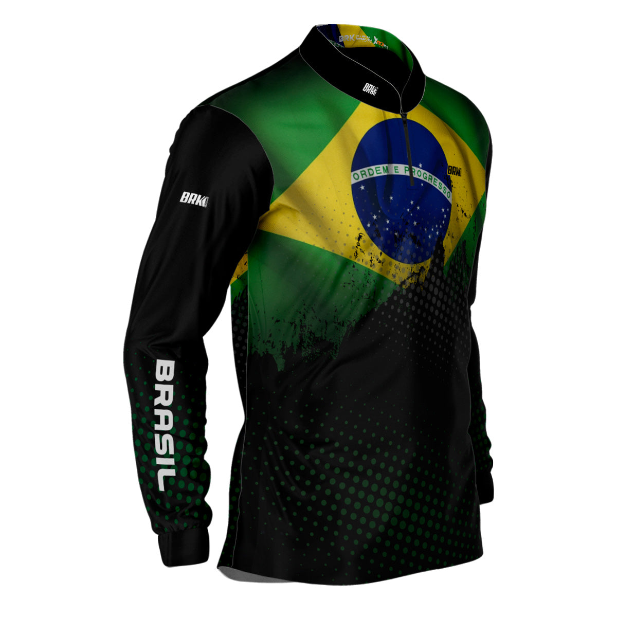 Kit Camisas UV50 Casal Bandeira do Brasil