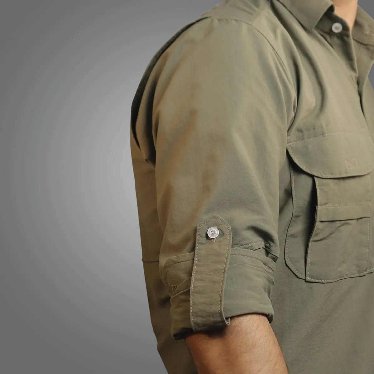 Camisa de Botão Brk Caqui com Proteção UV50+