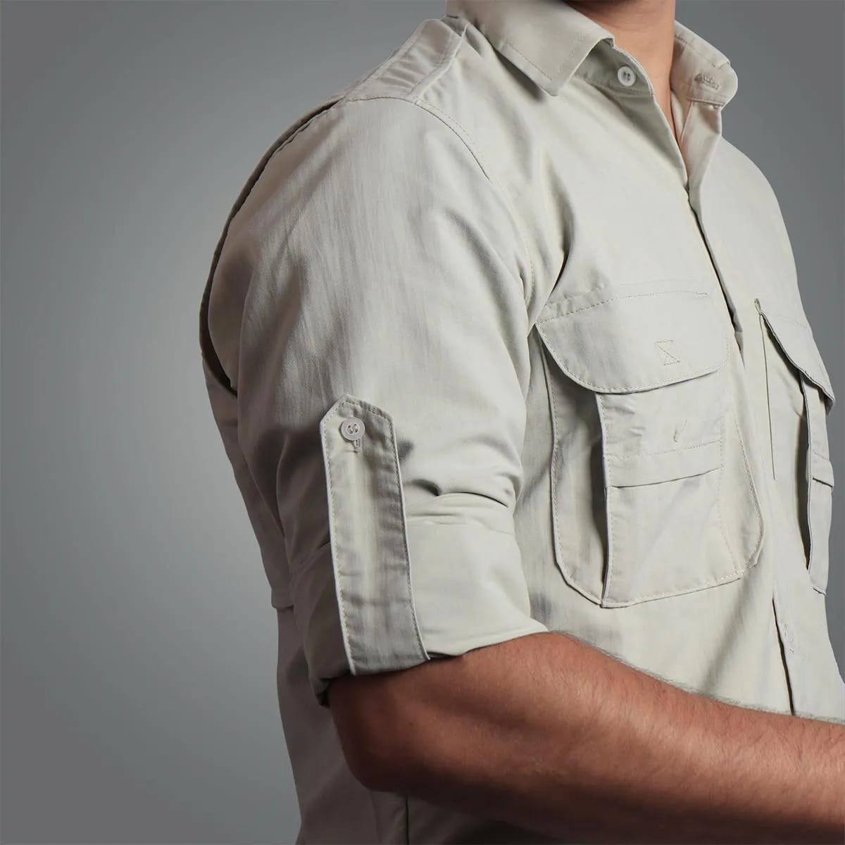 Camisa de Botão Brk Areia com Proteção UV50+