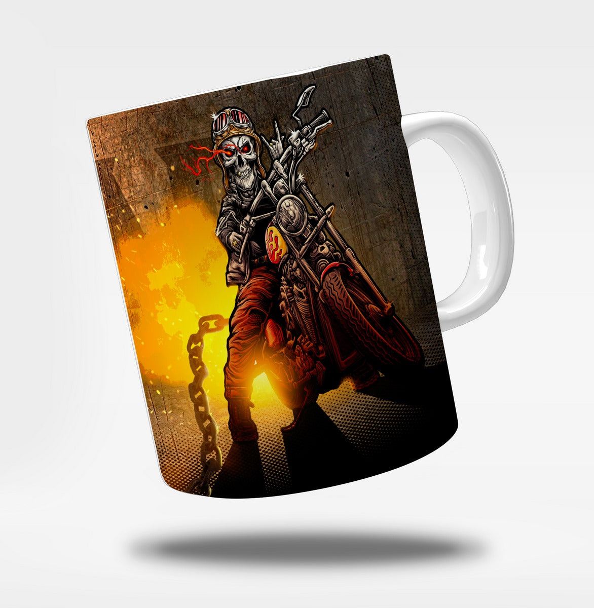 Caneca Porcelana BRK Motoqueiro do Rock 325ml
