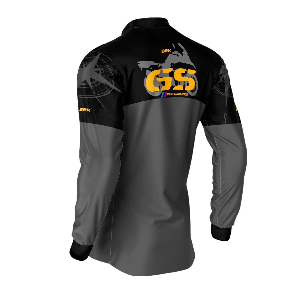 Kit Casal Camisas UV50 GS BMW Performance Cinza e Preto com Proteção UV50