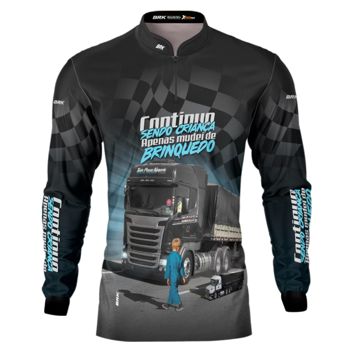 Camisa de Caminhão Brk Continuo Sendo Criança com UV50+