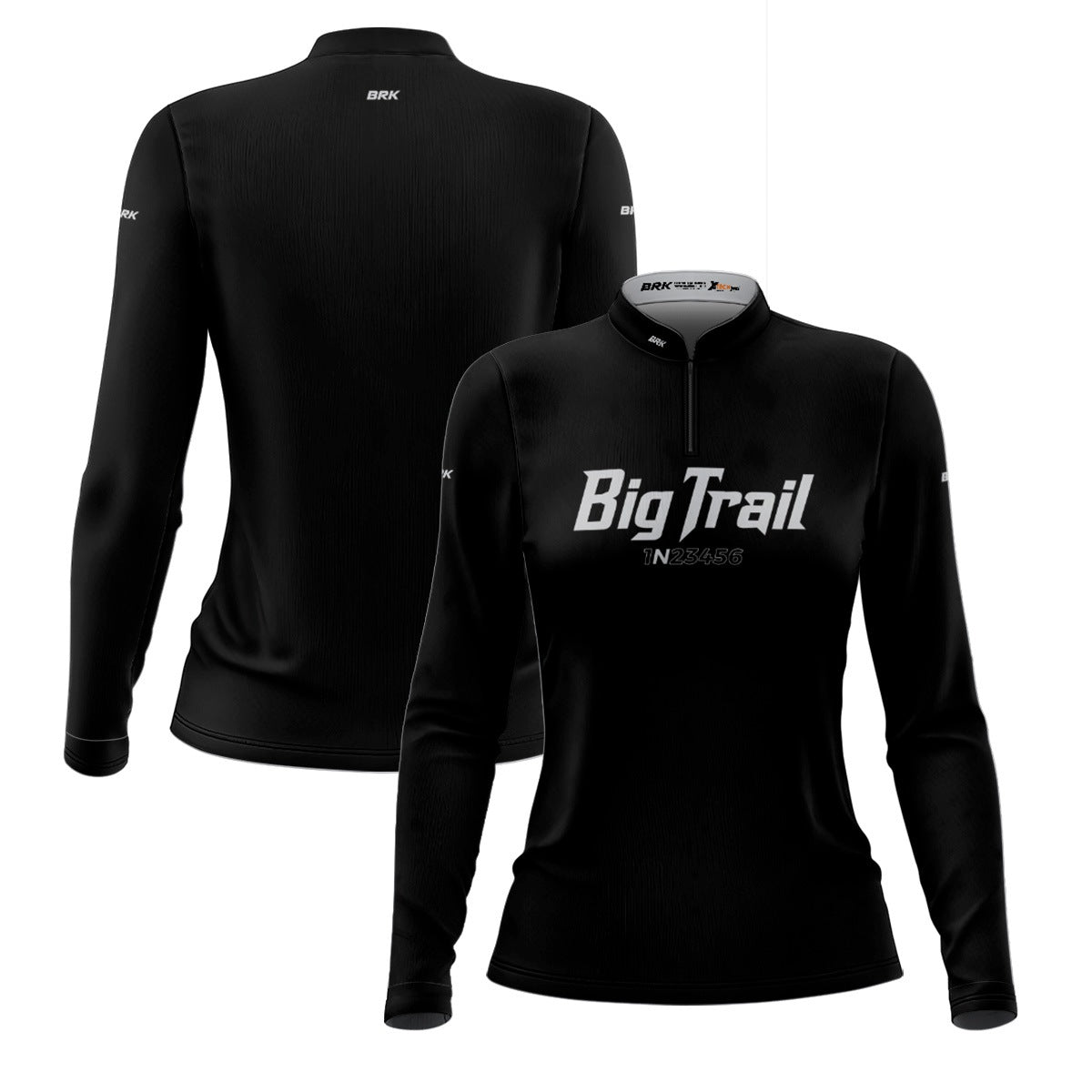 Camisa de Motociclismo Feminina Brk Big Trail Preta com Proteção Solar UV50+