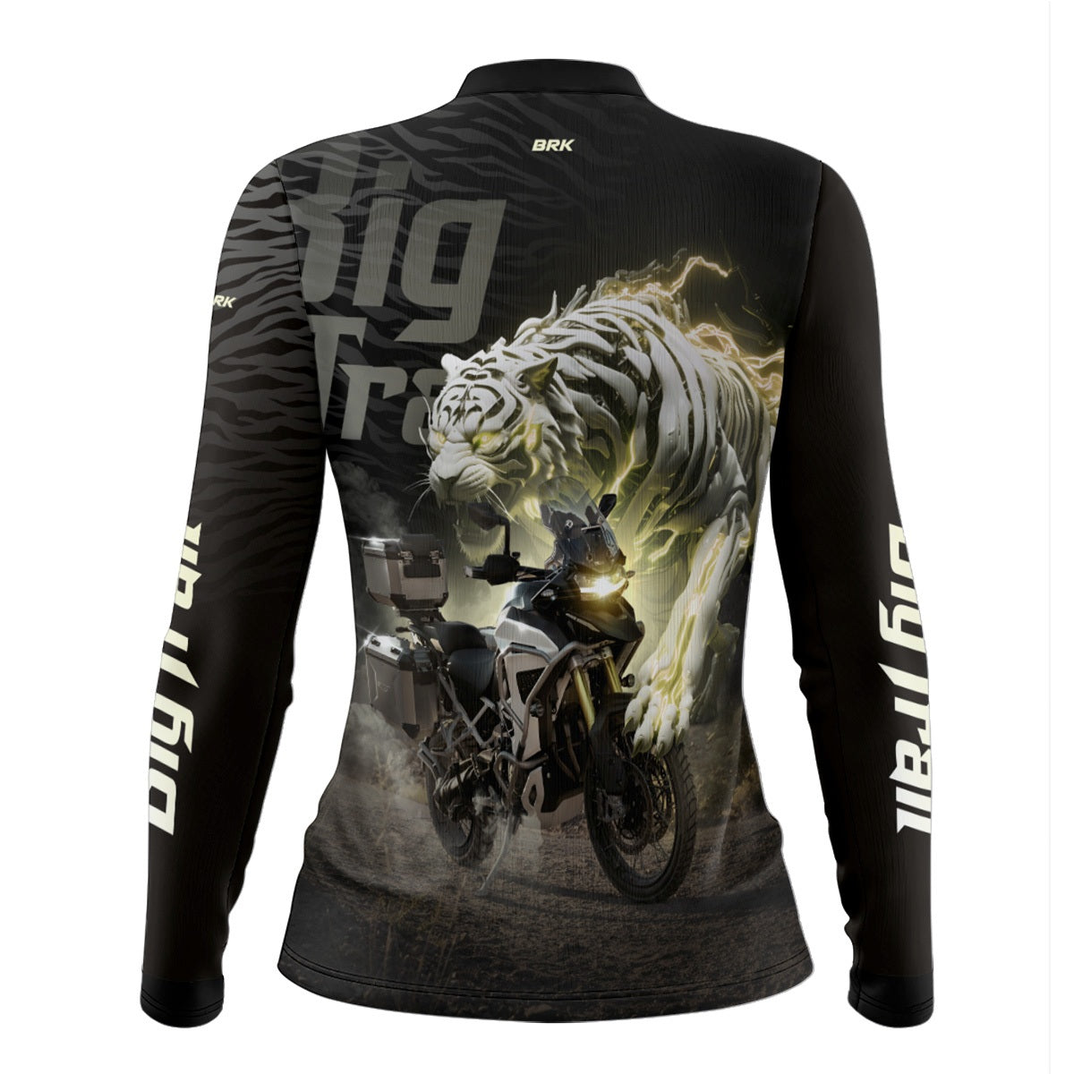 Kit Casal Camisas UV50 Tiger 1200 Rally Pro Preta com Proteção UV50