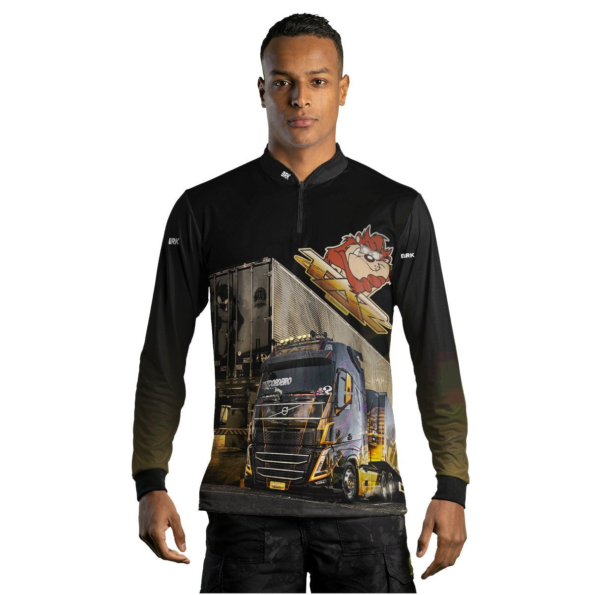 Camisa de Caminhão Brk Caminhão Taz Cordeiro com Proteção Solar UV50+