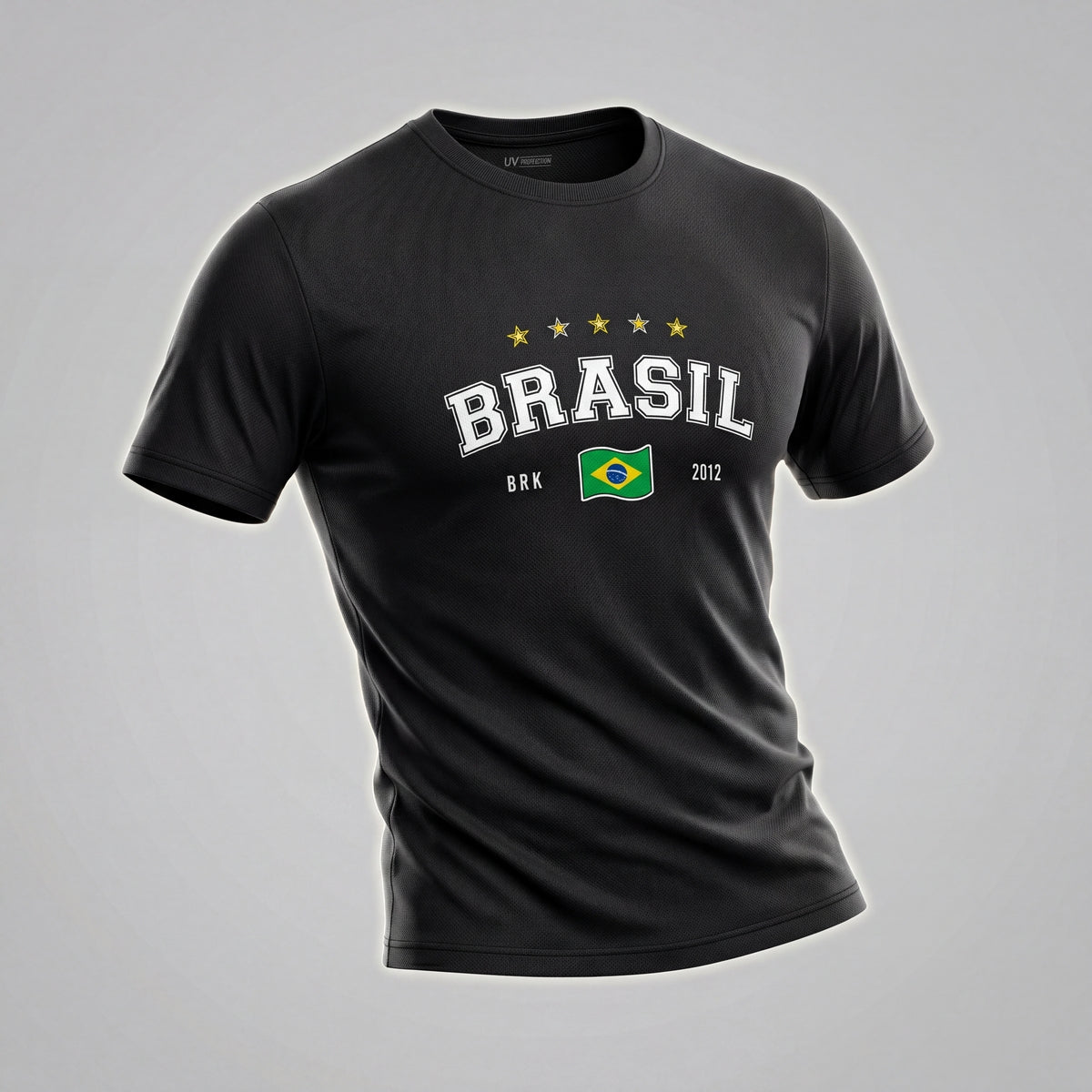 Camiseta Básica de Algodão Brk Brasil Bandeira