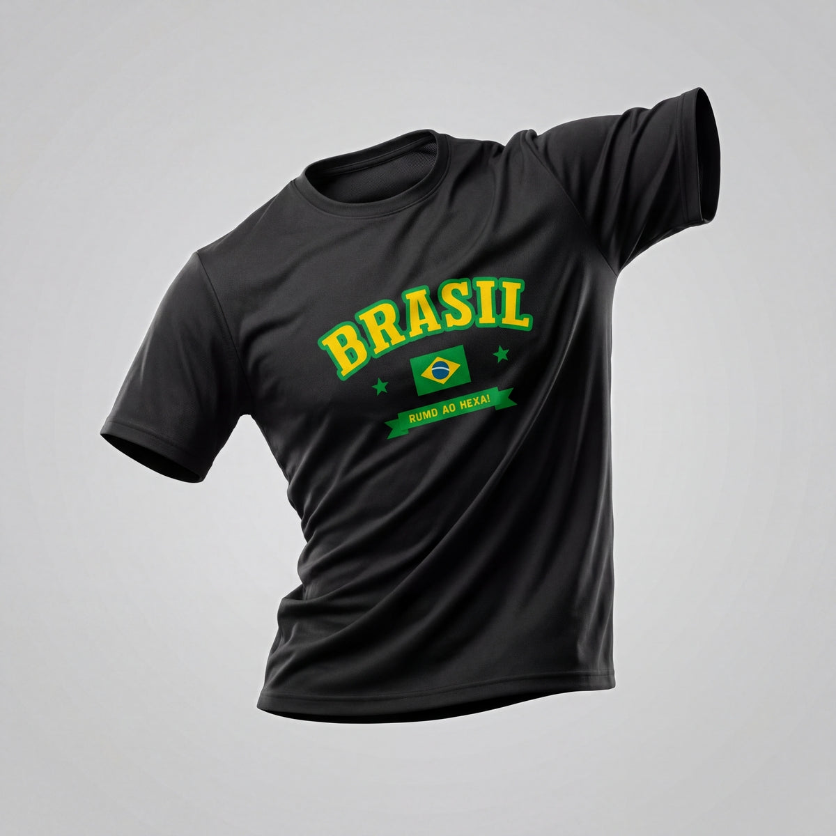 Camiseta Básica de Algodão Brk Rumo ao Hexa