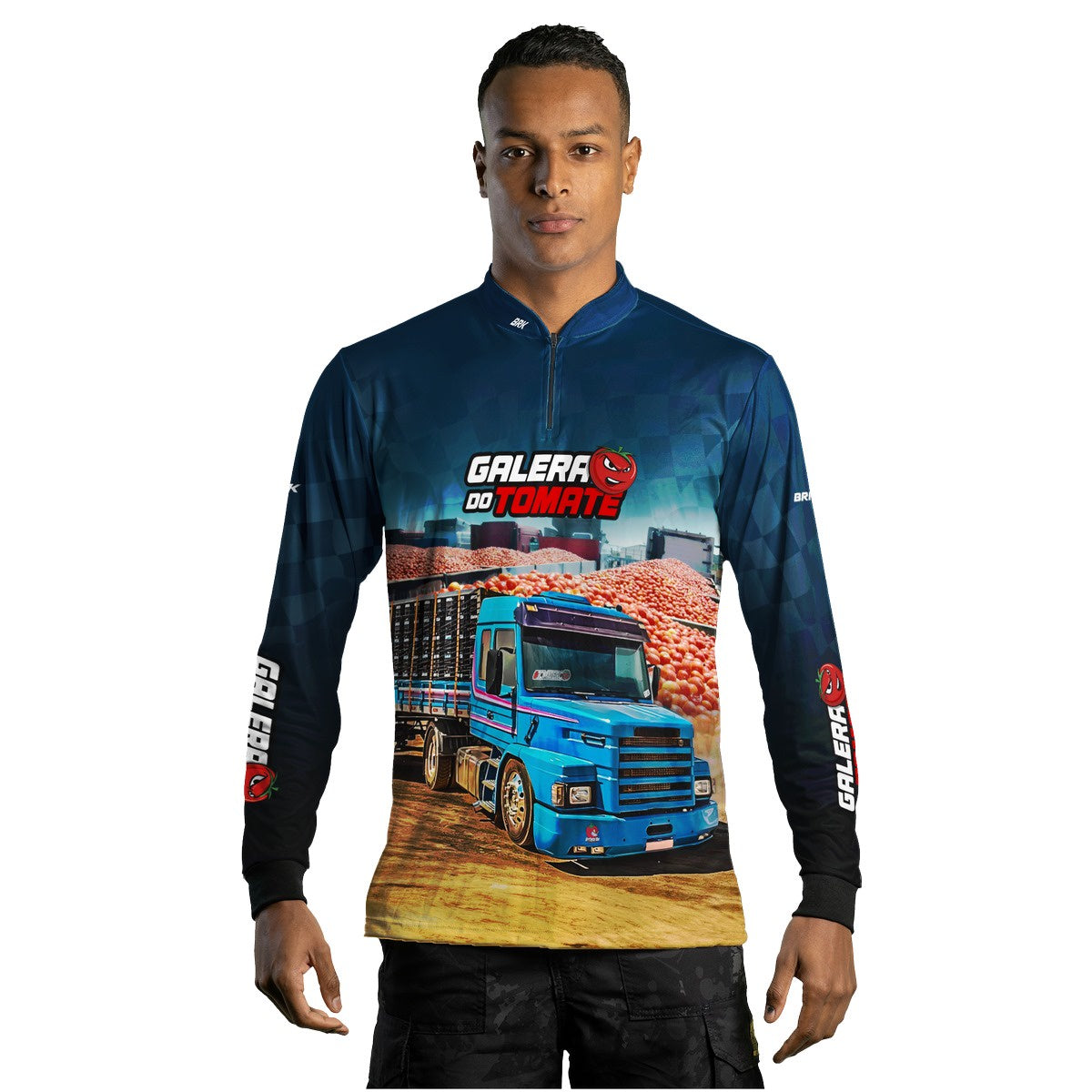 Camisa de Caminhão Brk Galera do Tomate com Proteção Solar UV50+