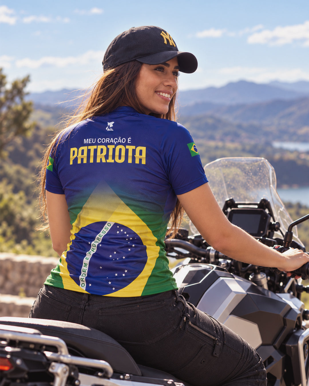 Camisa Brasil Patriota Feminina Brk Azul com Proteção UV50