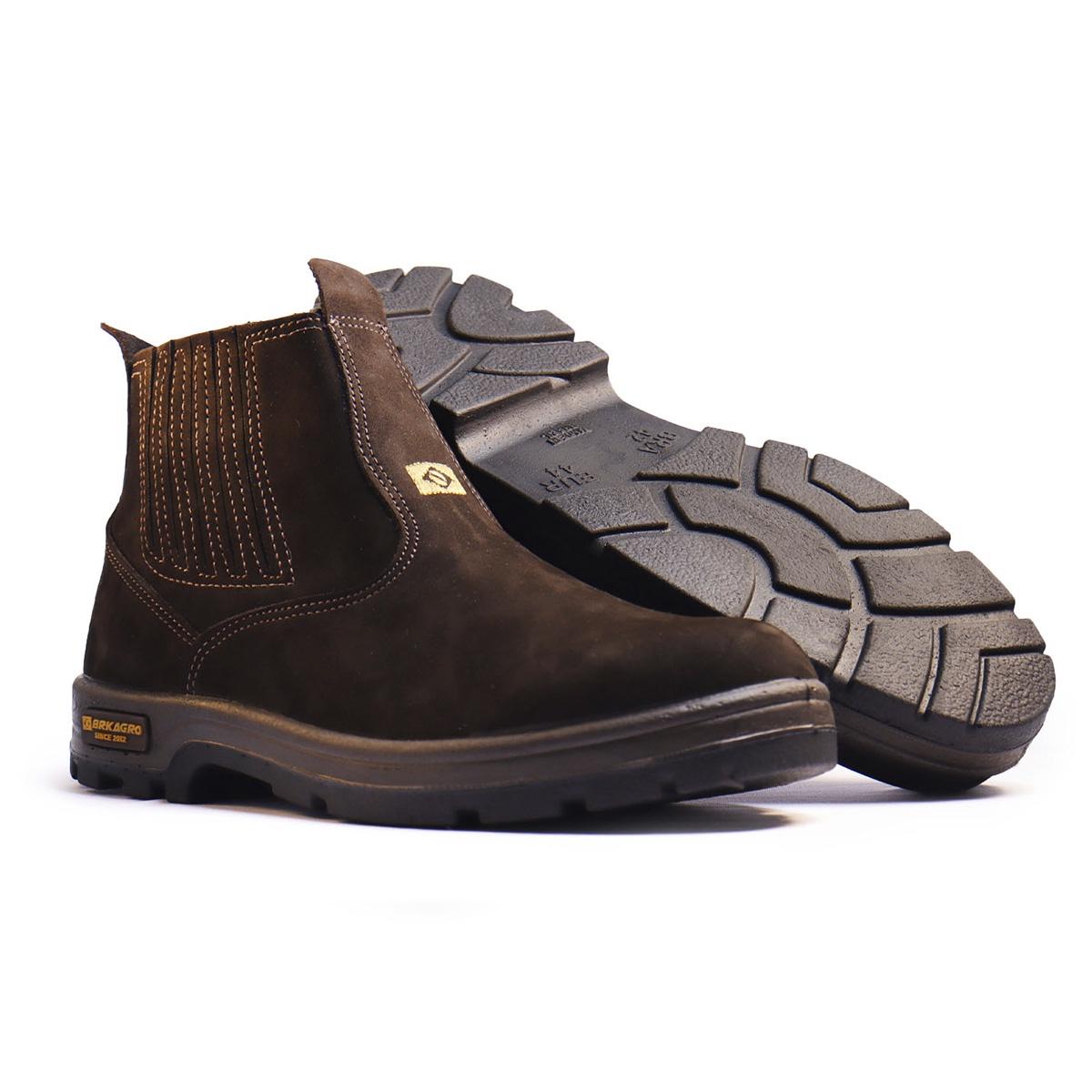 Botina de Couro Brk Chocolate