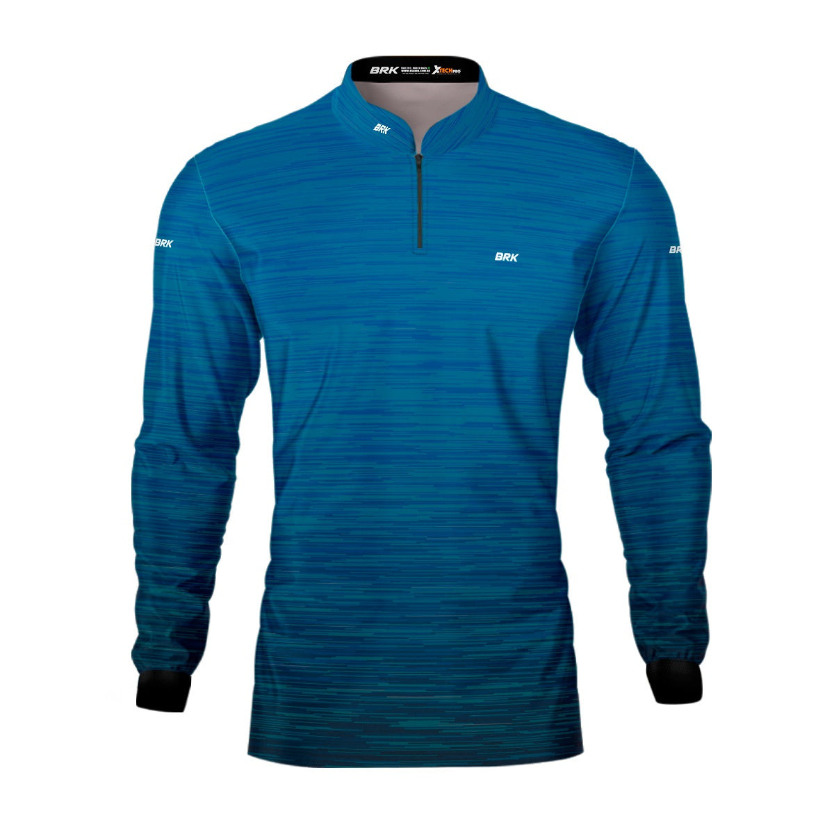 Camisa de Motociclismo Básica Brk Mescla Azul com Proteção Solar UV50+