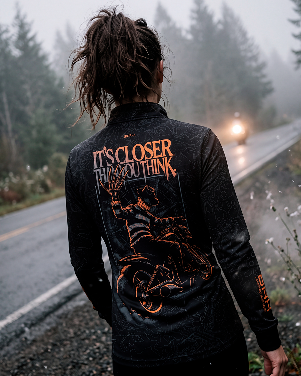 Camisa Halloween Feminina It’s Closer Black and Orange com Proteção UV50+