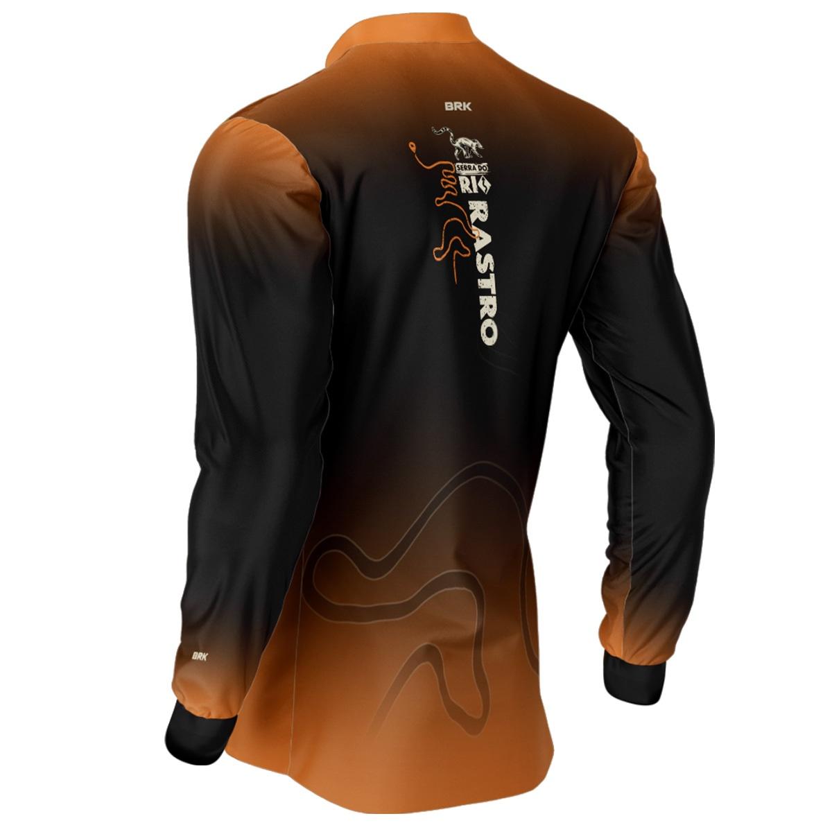 Camisa de Motociclismo Brk Serra do Rio Rastro Laranja com UV50+