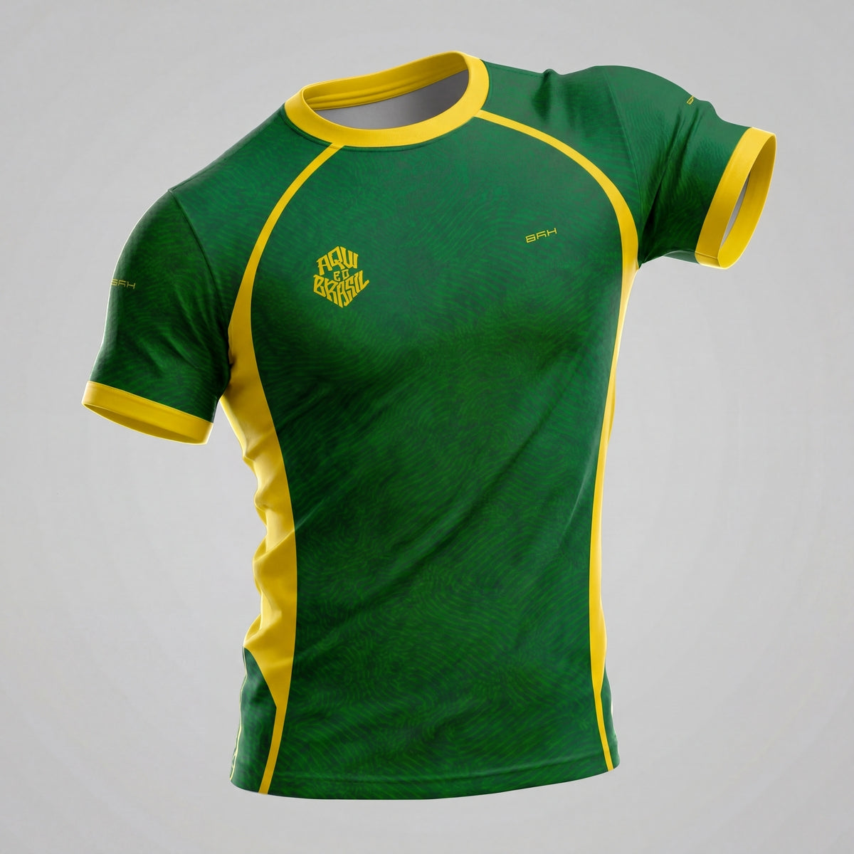 Camisa Casual Brk Aqui é o Brasil Digital Verde com Proteção UV50