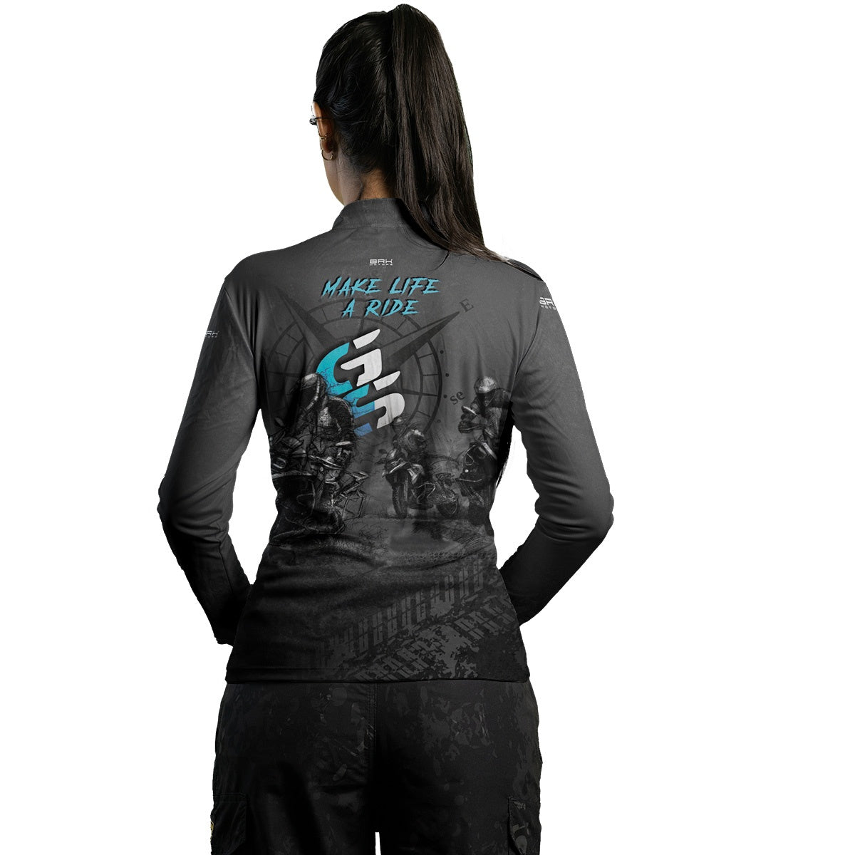Camisa de Motociclismo Feminina Brk GS Life A Ride com Proteção Solar UV50+