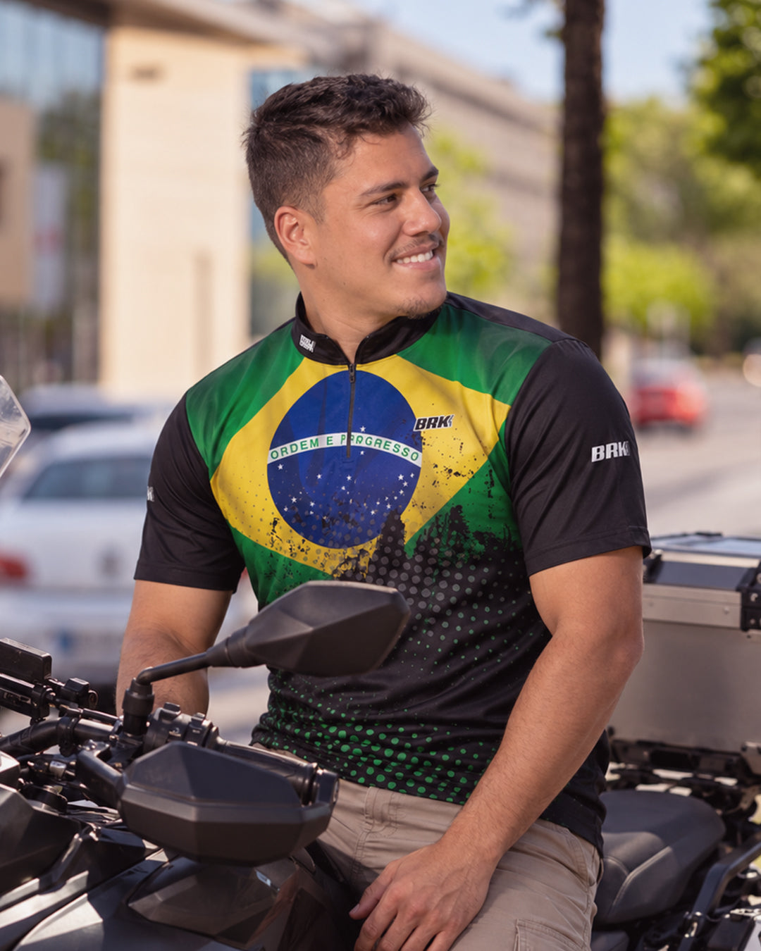 Camisa Manga Curta Brasil com Proteção Solar UV50+
