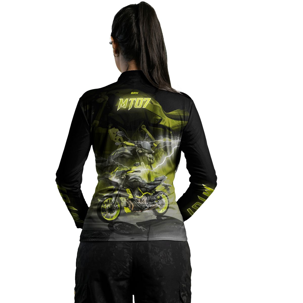 Camisa de Motociclismo Feminina Brk Yamaha MT 07 com Proteção UV50+