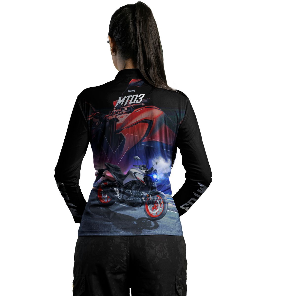 Camisa de Motociclismo Feminina Brk MT03 com Proteção UV50+