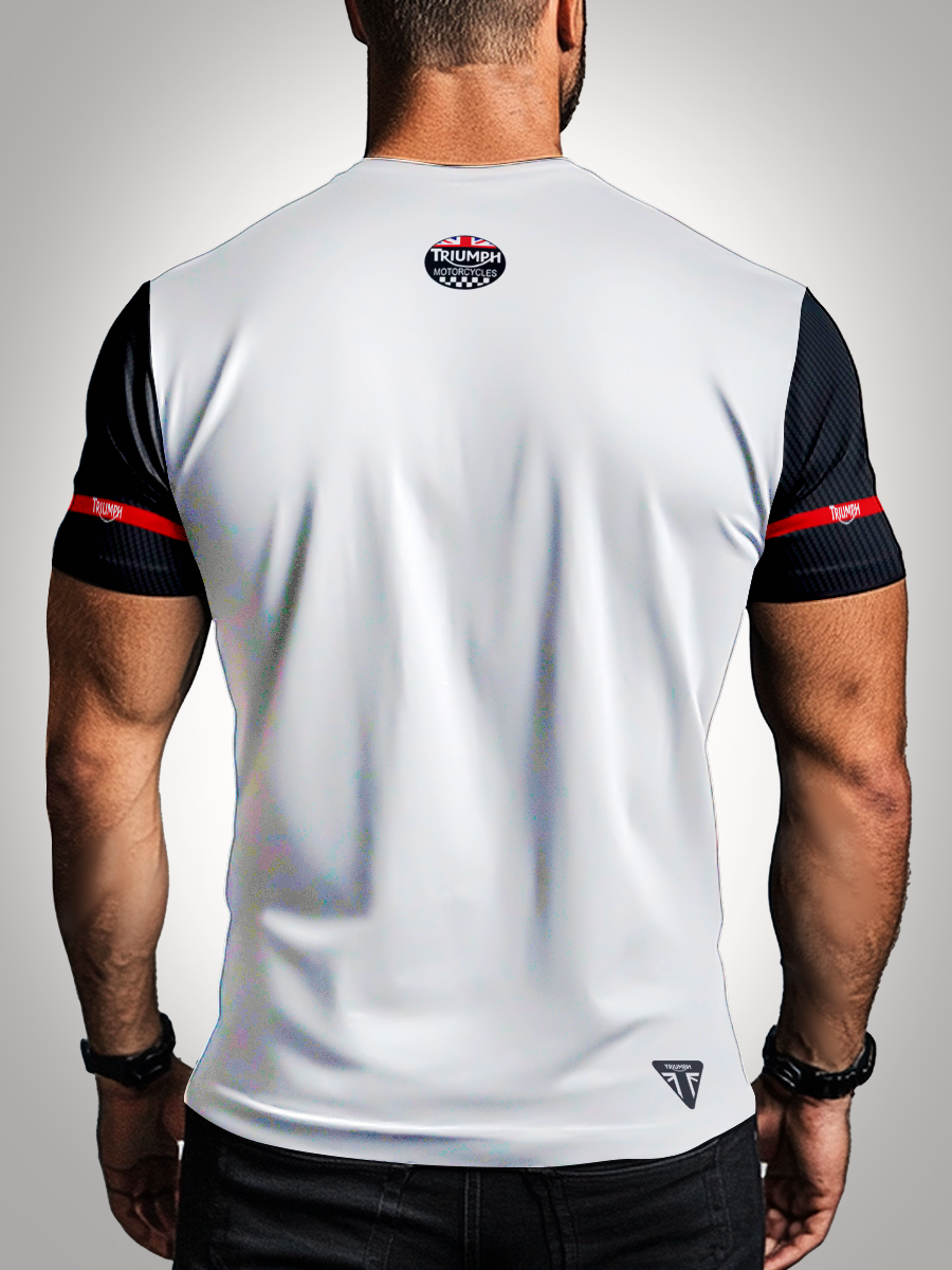Camiseta Motociclismo Brk Casual Triumph 02 com Proteção Solar UV50+