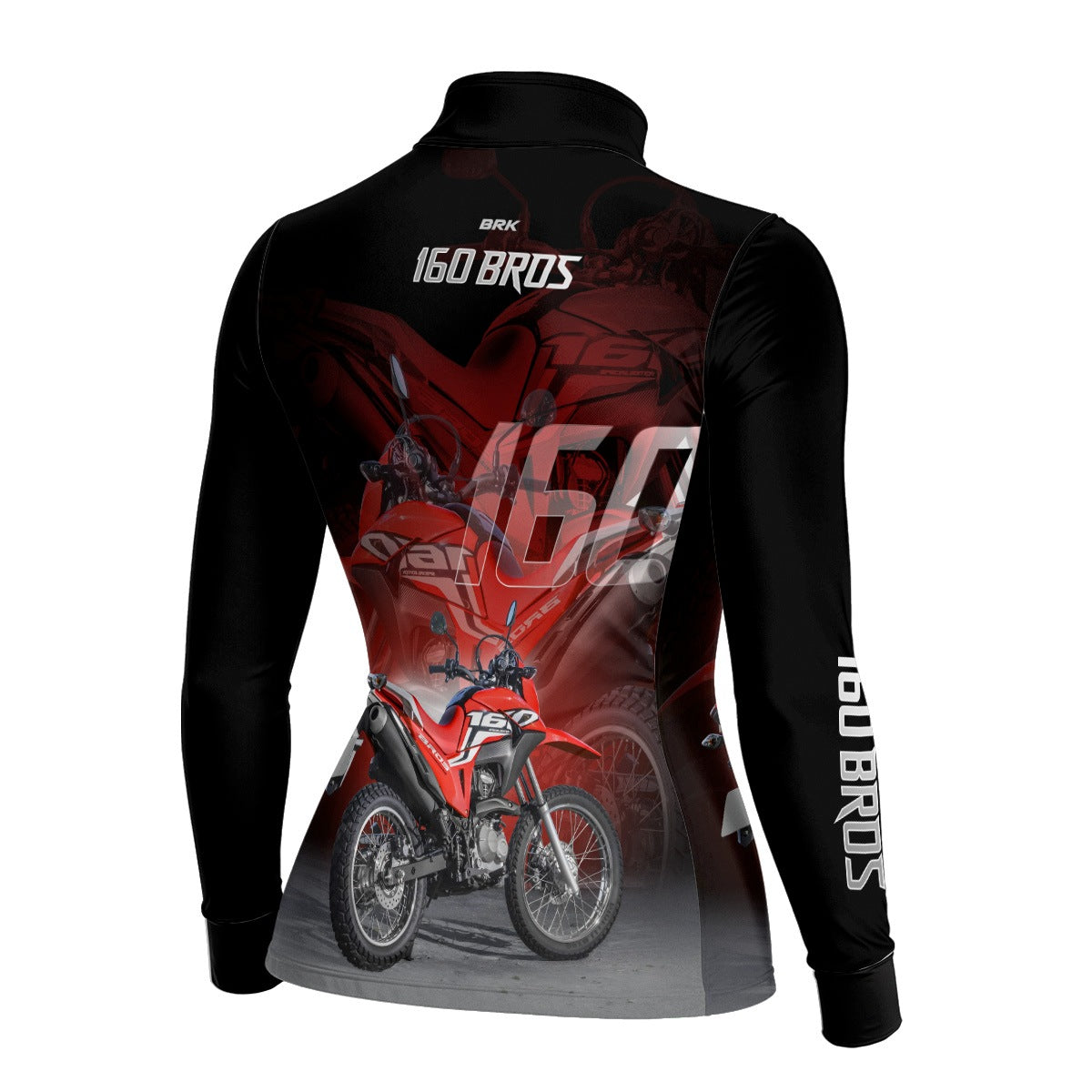 Camisa de Motociclismo Feminina Brk NRX 160 BROS Vermelha com Proteção UV50+