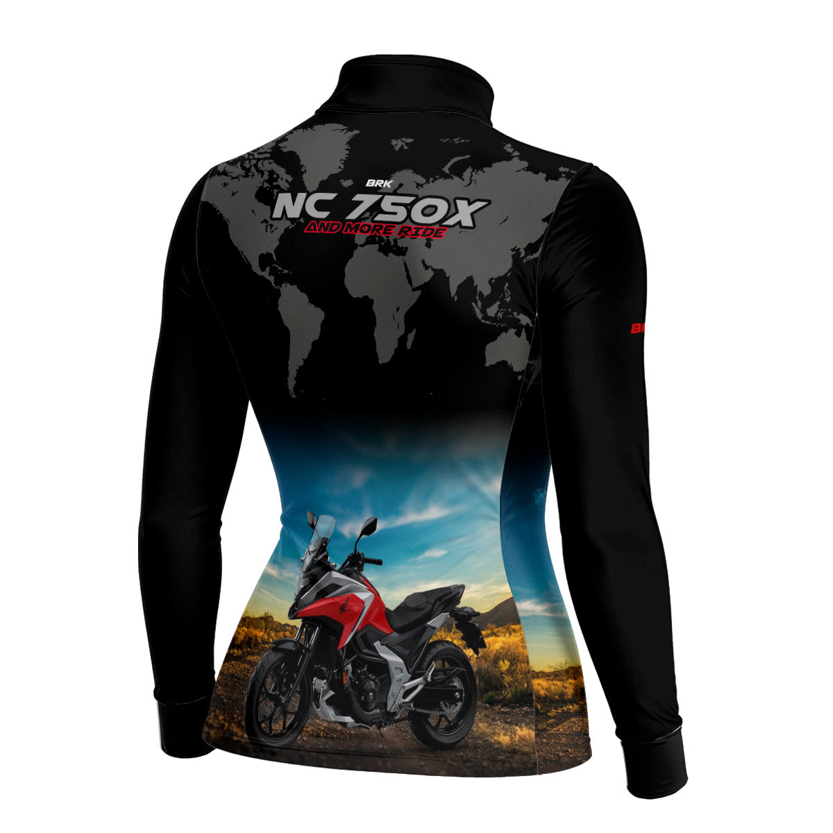 Camisa de Motociclismo Feminina Brk Honda NC750X Series com Proteção UV50+