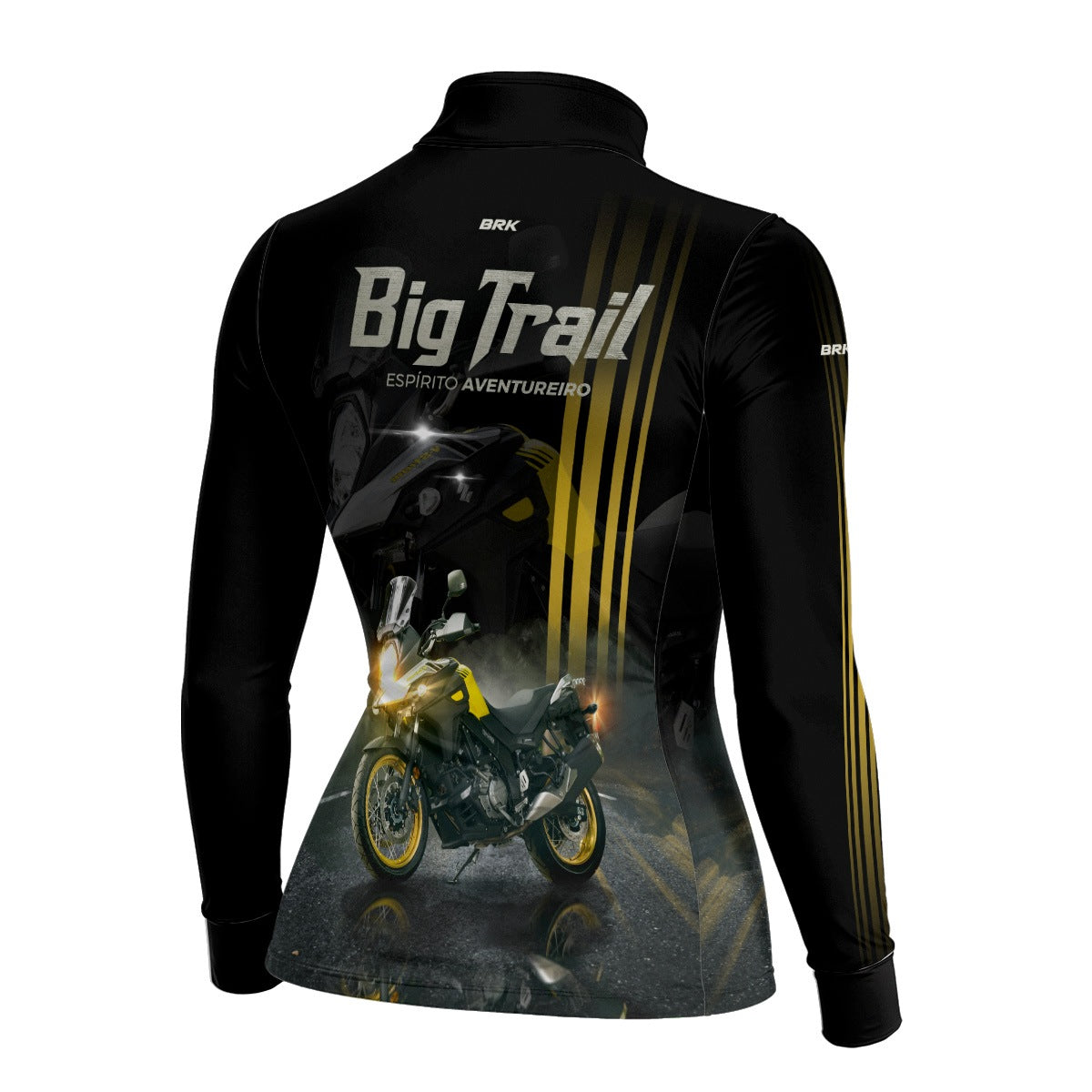Camisa de Motociclismo Feminina Brk V-STORM 650 Preta com Proteção Solar UV50+