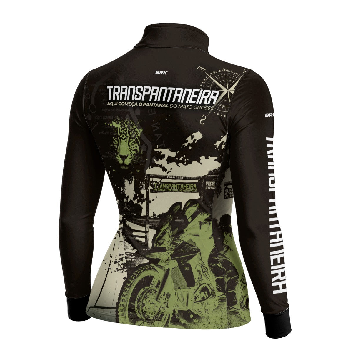 Camisa de Motociclismo Feminina Brk Transpantaneira Moto com Proteção UV50+
