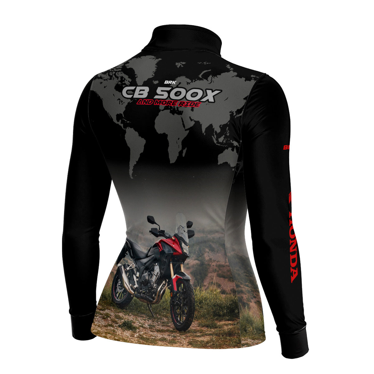 Camisa de Motociclismo Feminina Brk Honda CB500 Series com Proteção UV50+