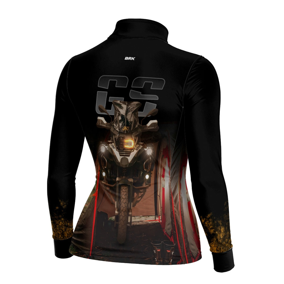 Camisa de Motociclismo Feminina Brk Preta Big Trail GS com Proteção Solar UV50+