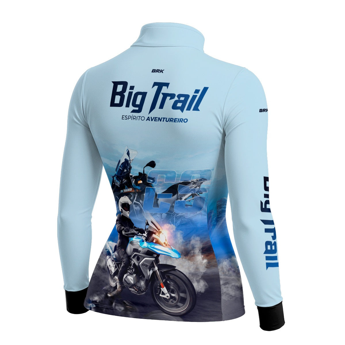 Camisa de Motociclismo Feminina Brk R 1250 GS Premium Branca com Proteção Solar UV50+