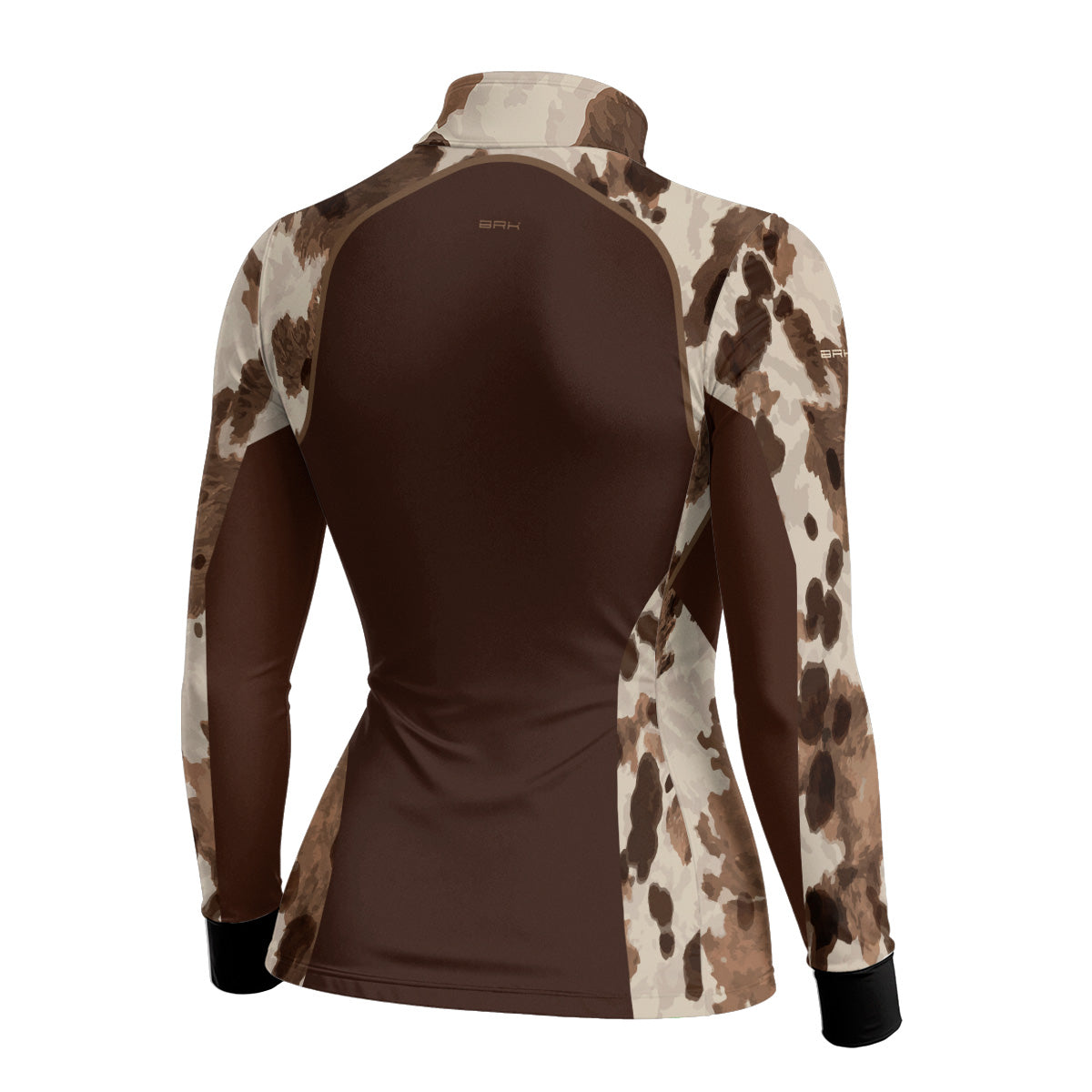 Camisa Agro Feminina BRK Pecuária Brown Print com Proteção Solar UV50+
