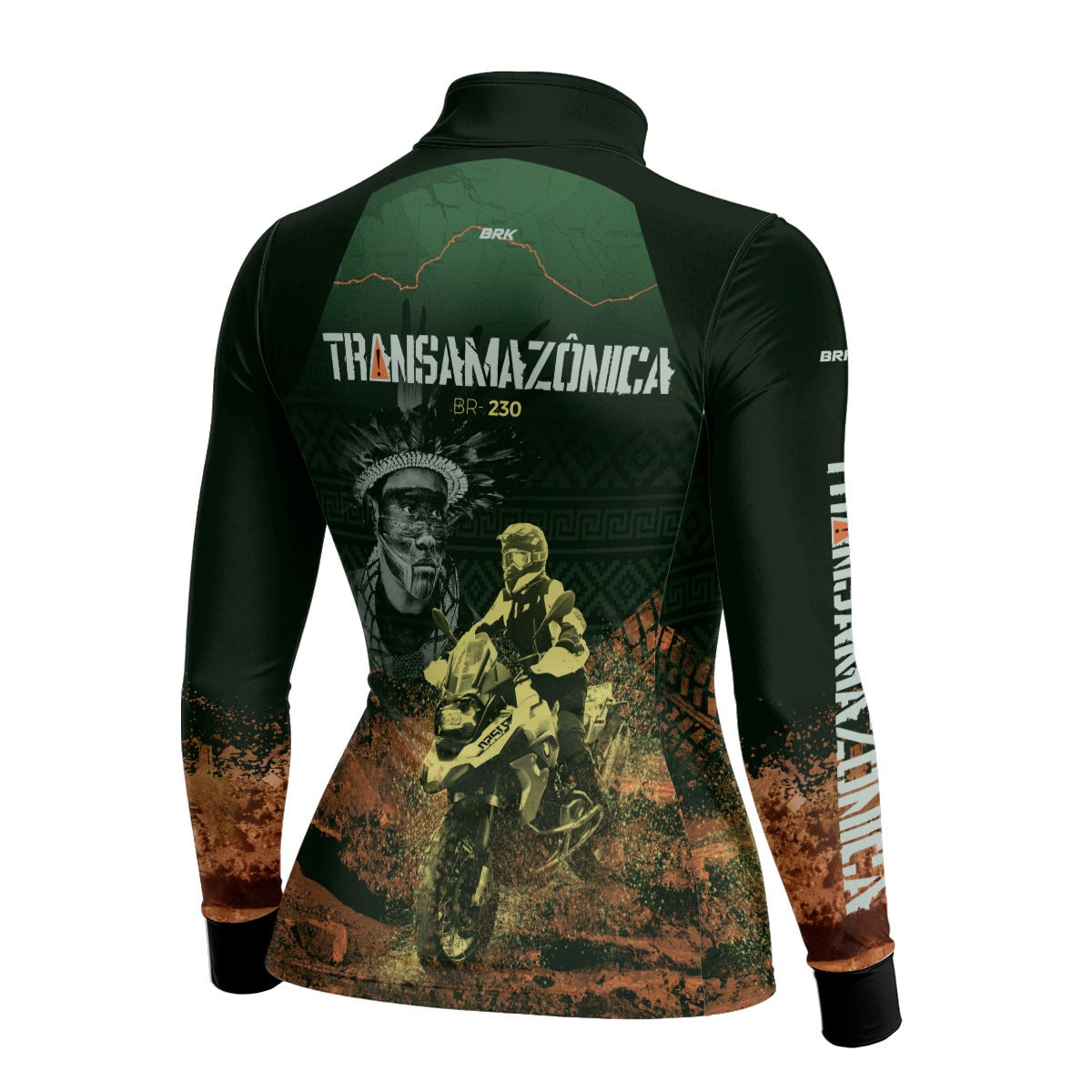 Camisa de Motociclismo Feminina Brk Transmazônica Big Trail com Proteção UV50+