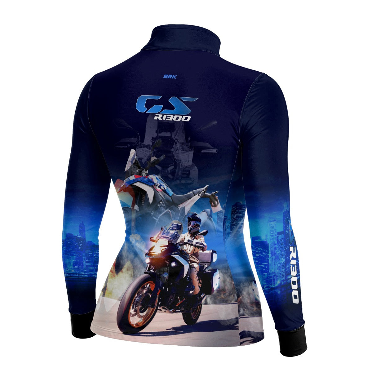 Camisa de Motociclismo Feminina Brk Azul GS R1300 com Proteção UV50+