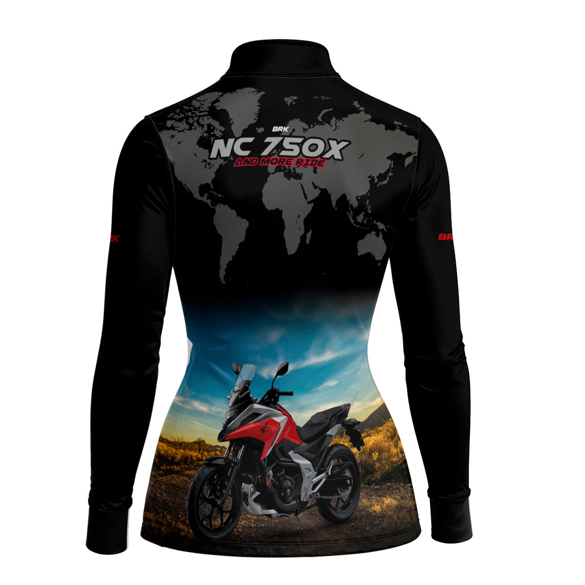 Camisa de Motociclismo Feminina Brk Honda NC750X Series com Proteção UV50+